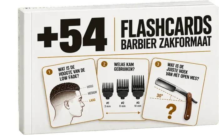 Bonus 1, +54 Zak-flashcards voor de barbier
