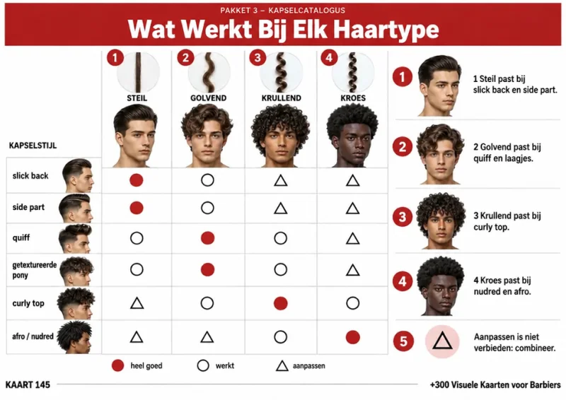 Visuele kaart 145, Wat Werkt Bij Elk Haartype