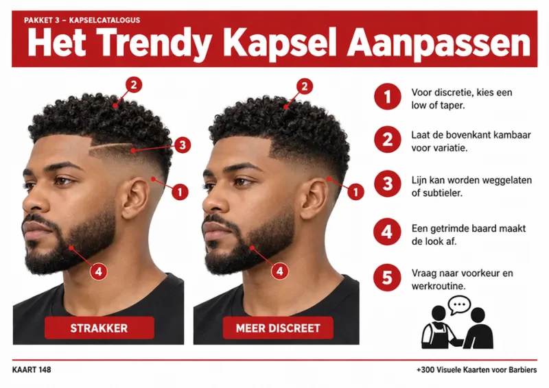 Visuele kaart 148, Het Trendy Kapsel Aanpassen