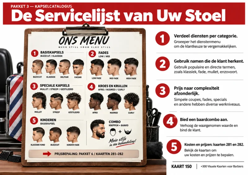 Visuele kaart 150, De Dienstenlijst Van Uw Stoel