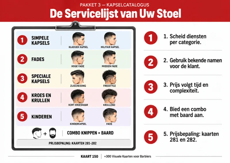 Visuele kaart 150, De Dienstenlijst Van Uw Stoel (versie 2)