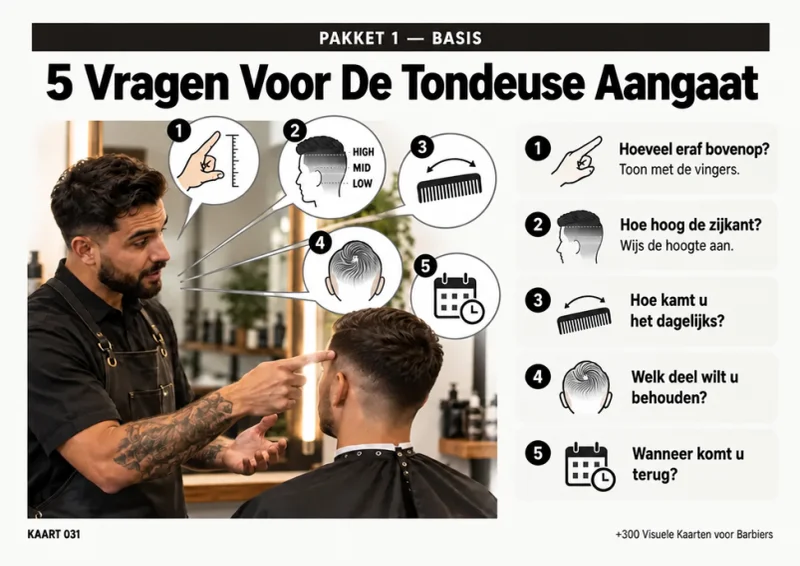 Visuele kaart 031, 5 Vragen Voor U De Tondeuse Aanzet